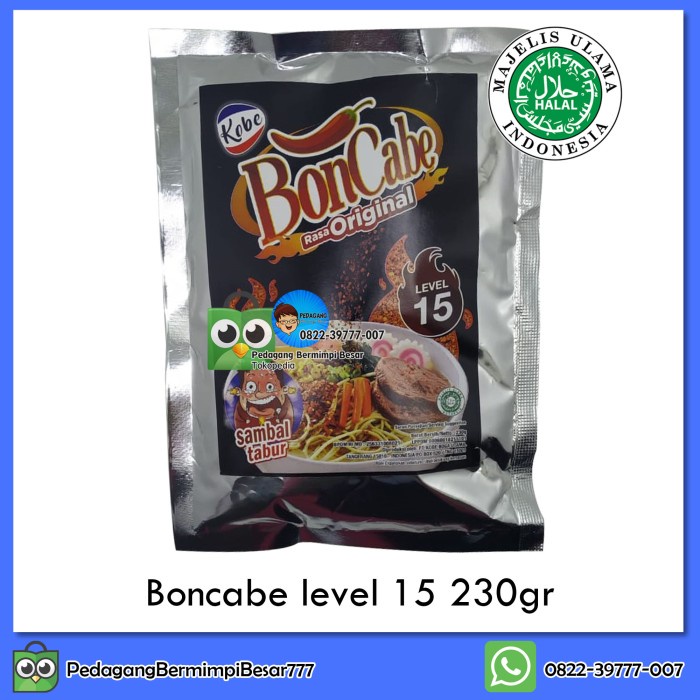

sambal-aneka- boncabe level 15 230gr | bon cabe | cabe bubuk | cabai bubuk -aneka-sambal.