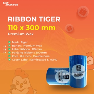 RIBBON BARCODE LABEL WAX 110X300 | 110MM X 300M KUALITAS BAGUS