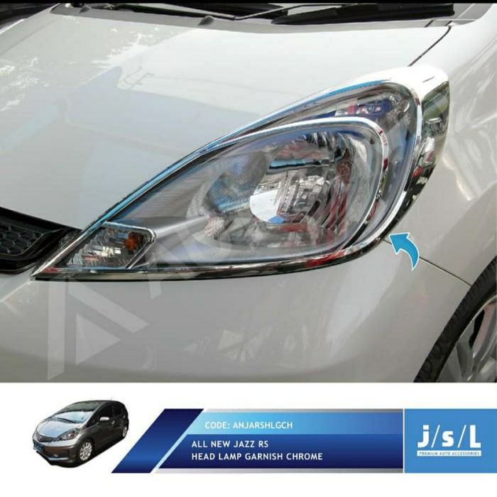 Garnis Lampu Depan All New Jazz 2008-2013 Chrome Tipe Rs