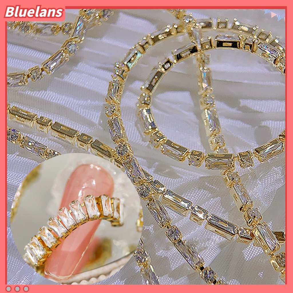 (In Stock) Kacamata Hitam Lensa Warna Warni ♡Perhiasan Rantai Zircon 3D Tahan Pudar Untuk Dekorasi Nail Art