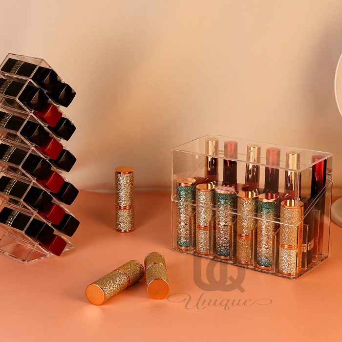 Lipstik Acrylic Box Storage - Kotak Lips Gloss Akrilik Makeup Kosmetik