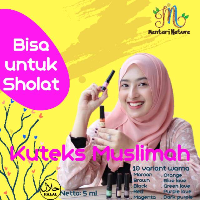  M01 KUTEKS HALAL  MUSLIMAH Mentari Nature Nail Henna  