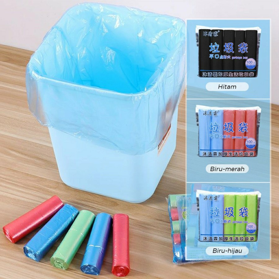 Kantong Plastik Sampah 45x50cm - Plastik Sampah Roll isi 5roll