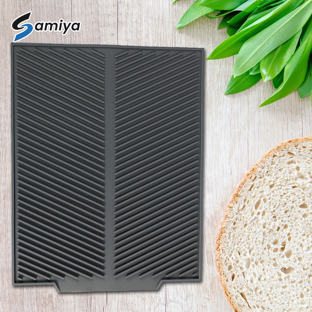 alas tatakan silikon pengering gelas piring dapur / silicone dish drying mat drain pad / bar kitchen mat