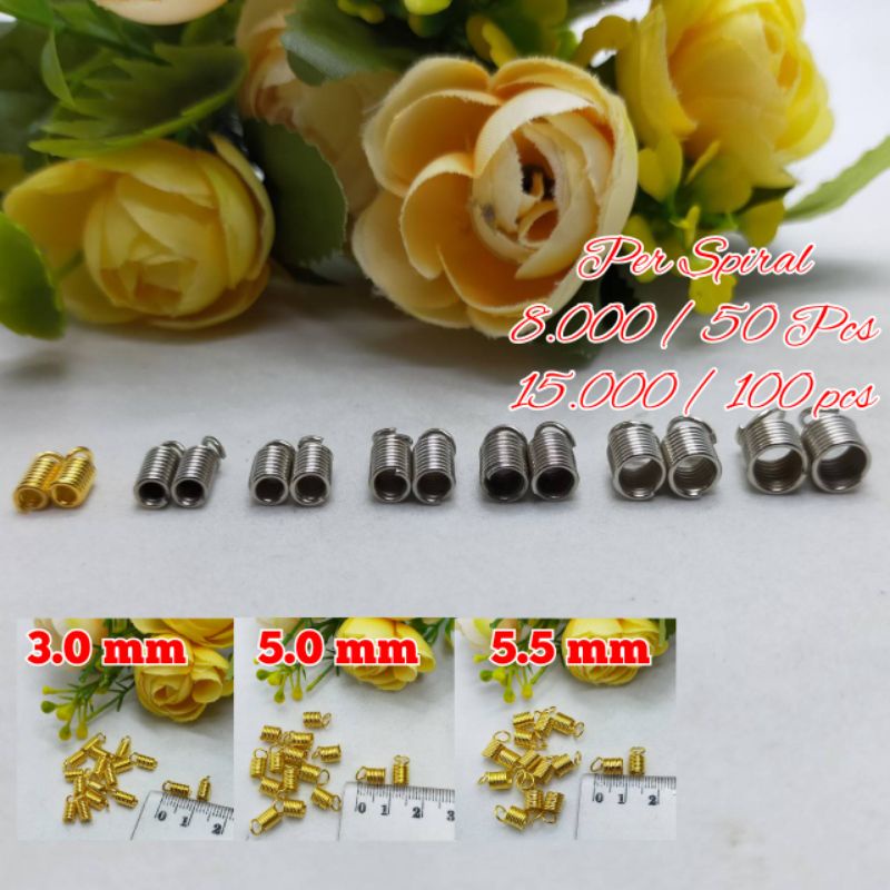 Stopper Per Spiral Per Besi Ujung Tali isi 50 pcs dan 100 pcs