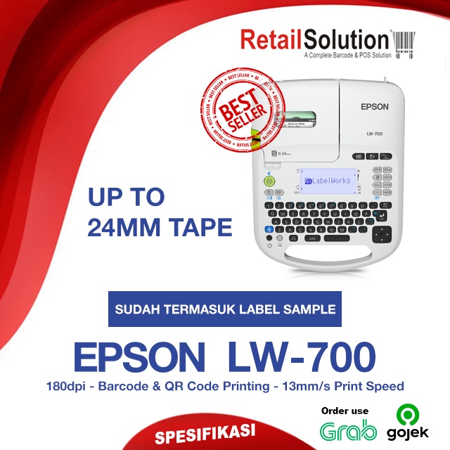 EPSON LabelWorks LW-700 PC-Connectable Label Printer