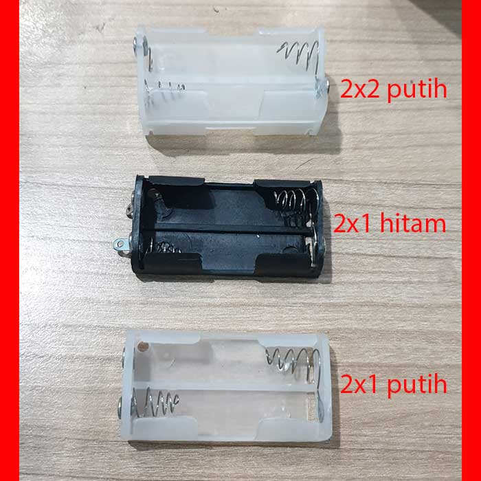 tempat batere AA 2 4 Slot Case Holder Box batre kotak rumah