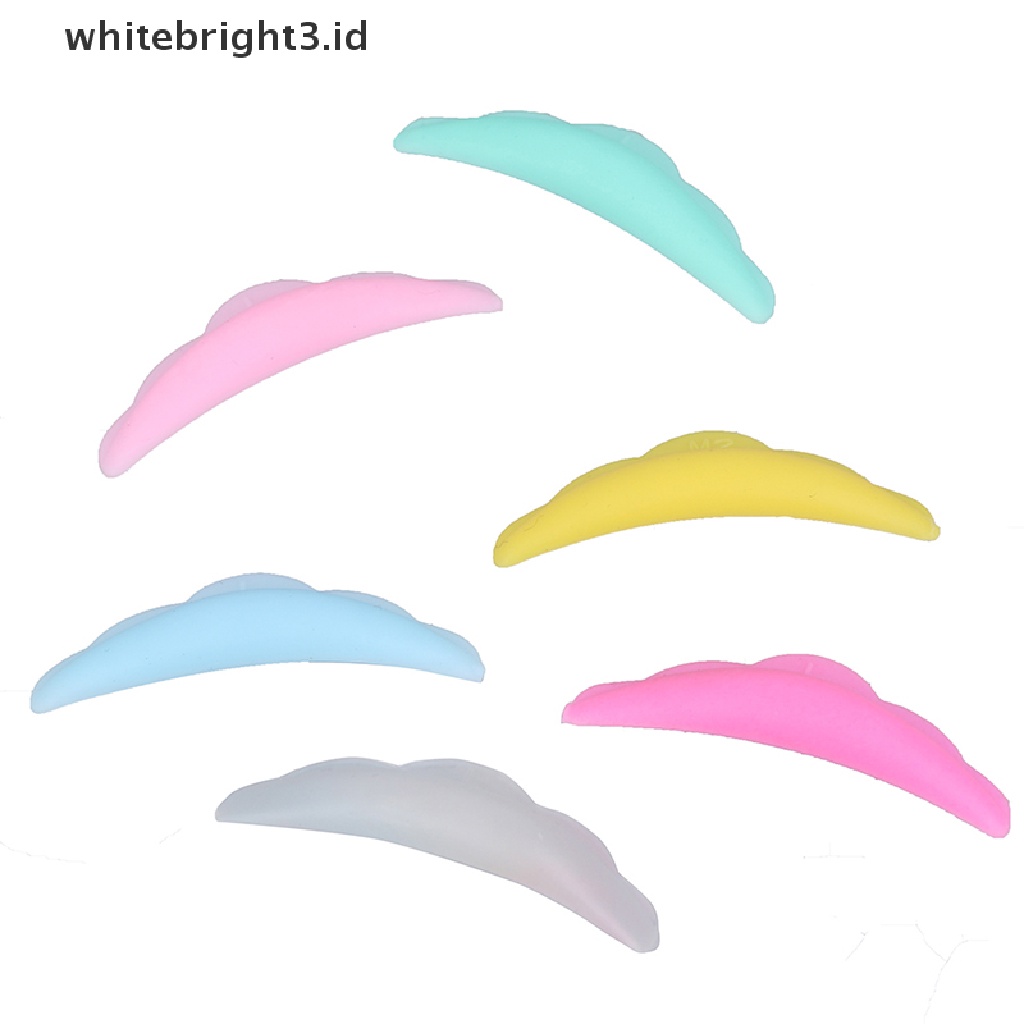(whitebright3.id) 5 Pasang Pad Silikon Pelindung Pengangkat Bulu Mata Ukuran XS S M L XL
