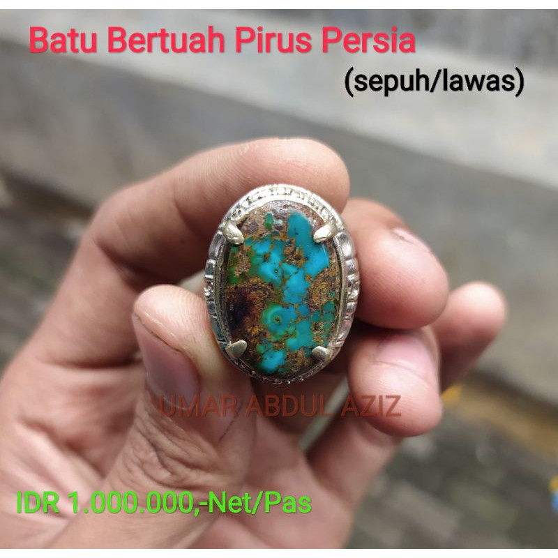 Batu Bertuah Pirus Persia Sepuh Lawas