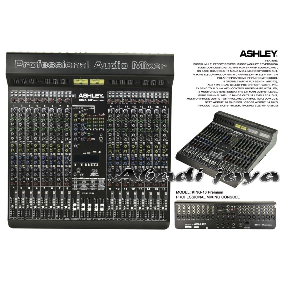 mixer ashley king 16 premium ashley king16 premium garansi resmi