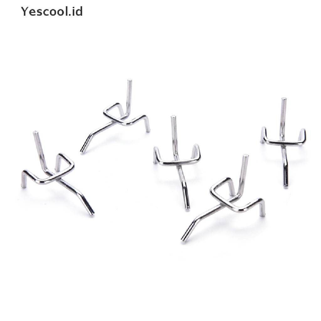 10 Pcs Kait Pegboard Penyimpanan Bahan Logam Baja Untuk Garasi