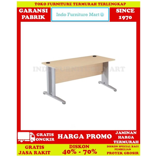 FreOkir Meja Kantor Kerja Staff Minimalis Utama Indachi Dd 122t 120cm