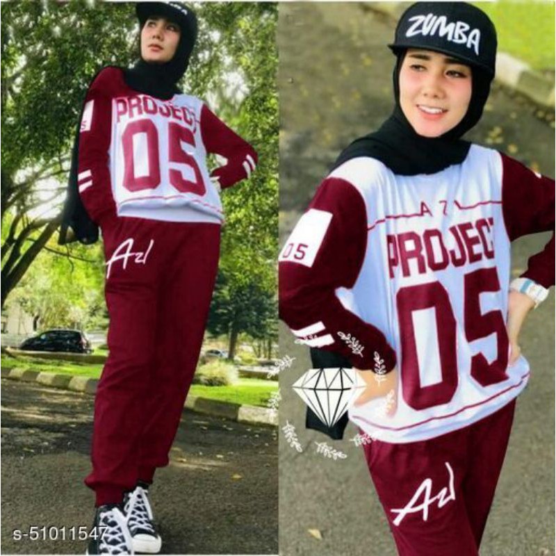 Setelan project wanita maroon  Hijab Muslim-Maroon