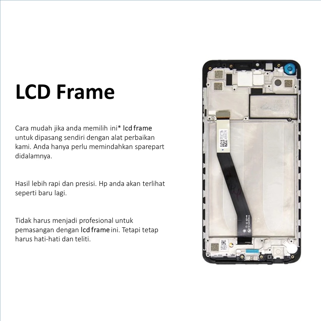 [ CHECK.ID ] LCD + FRAME XIAOMI REDMI NOTE 9