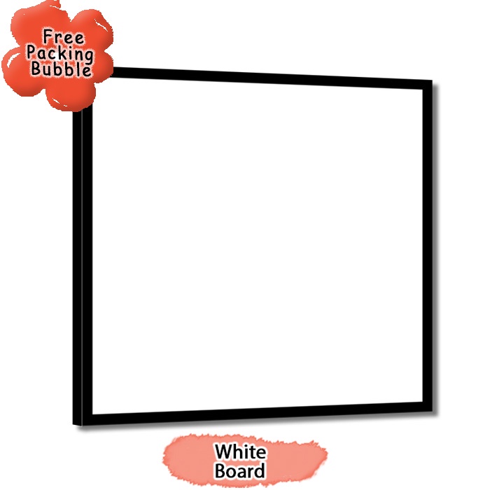 

White Board Melamin / Papan Tulis Putih Ukuran 90x90 cm