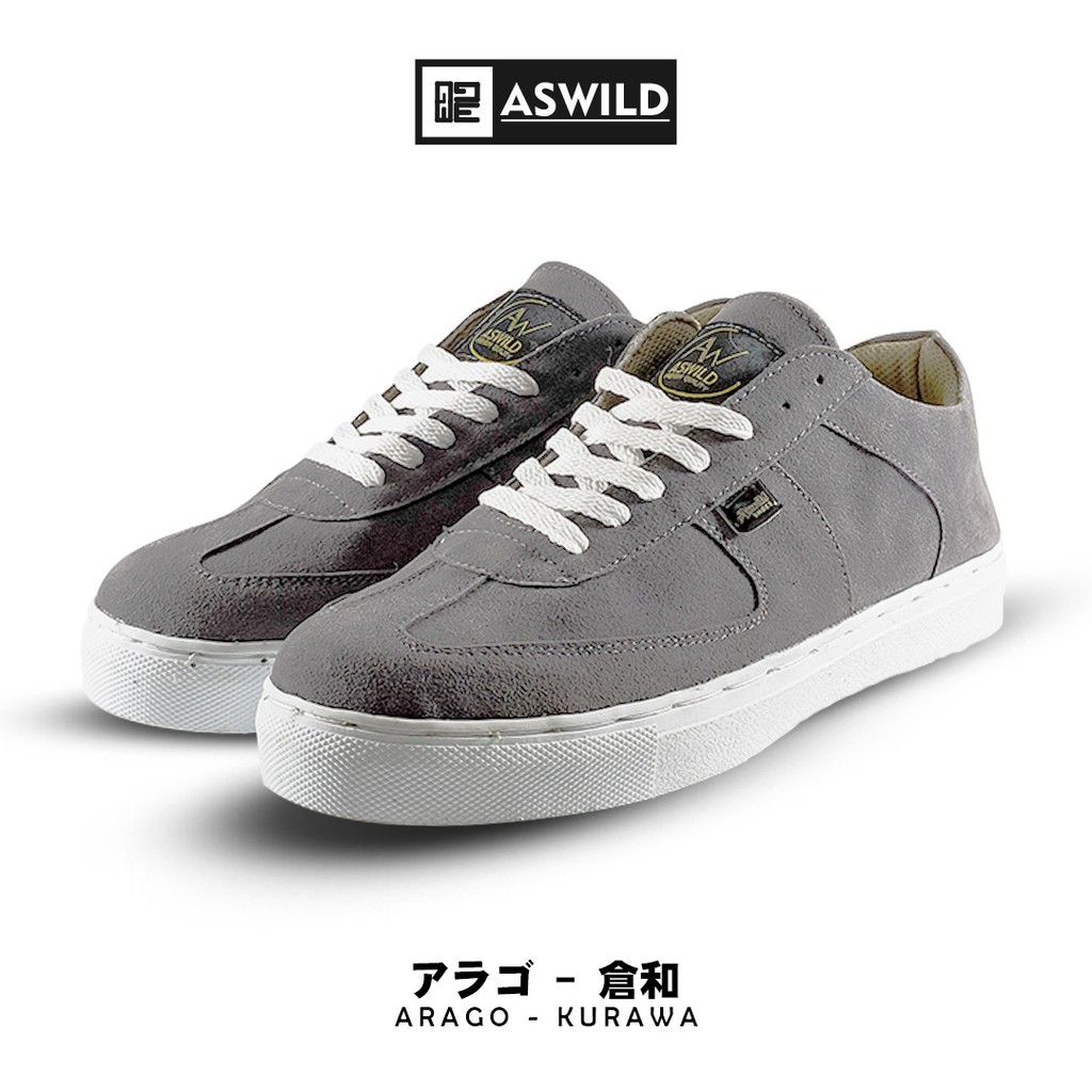 Aswild Store - Kurawa Grey Loafers Tali | Sepatu Pria | Kasual