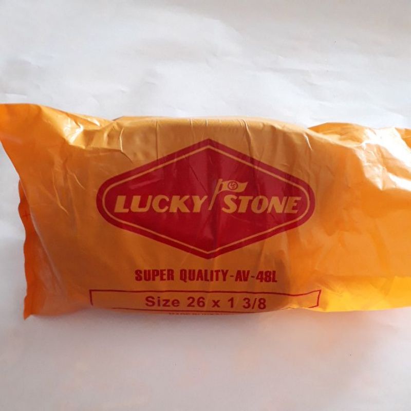 Ban dalam sepeda ukuran 26 x 1 3/8 merk lucky stone untuk sepeda mtb, balap