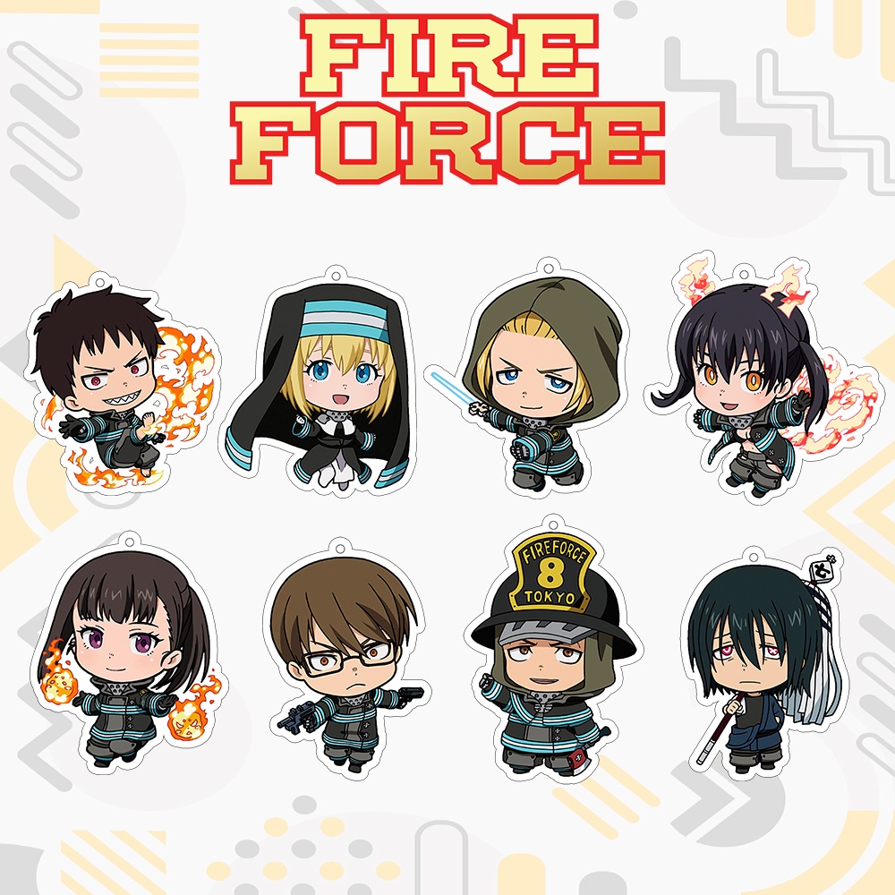 Gantungan Kunci Fire Force - Keychain Anime Enen no Shouboutai- Ganci Anime Fire Force Shinra Arthur