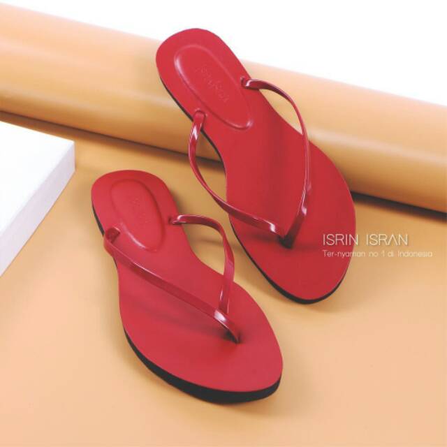  SANDAL  WANITA JEPIT  ISRIN  ISRAN  MERAH Shopee Indonesia