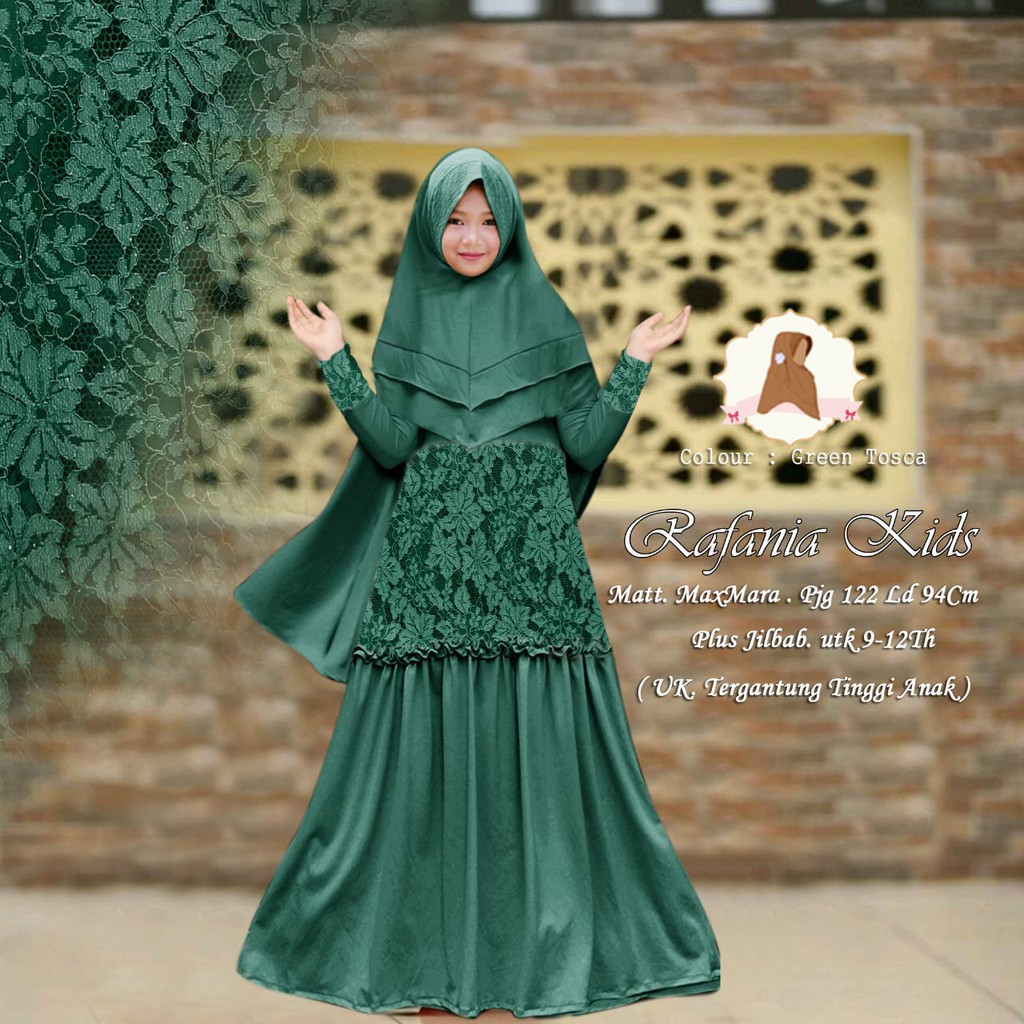 Rafania Kids Ep Baju Muslim Anak Maxi Lengan Panjang Busana Muslimah Terbaru Kekinian Murah Shopee Indonesia