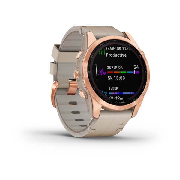 Garmin Fenix 7S Sapphire Solar - Rose Gold Titanium Garansi Resmi TAM 2 Tahun