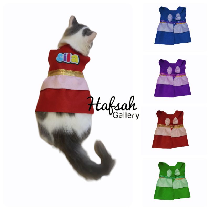 Aksesoris Baju Pakaian Anabul kucing Bisa Pesan Warna BONUS nama hewan peliharaan