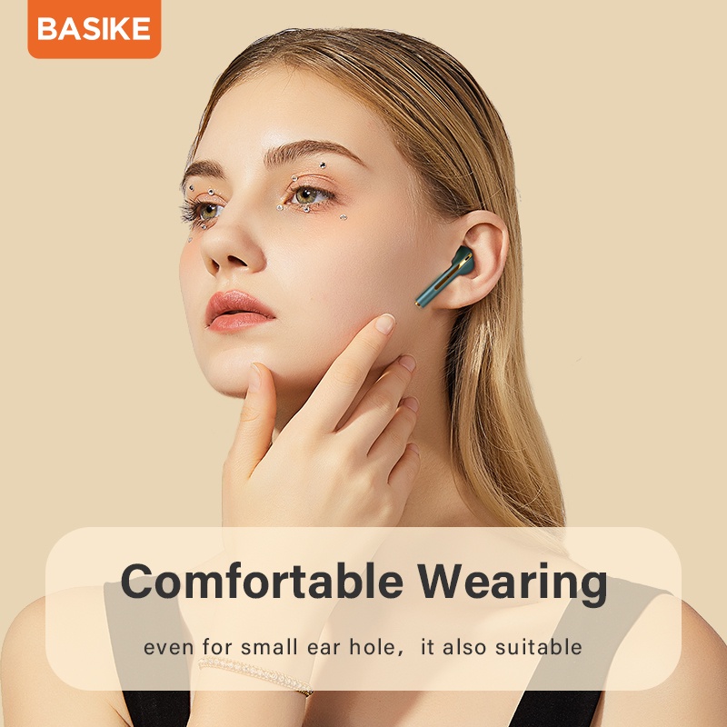 Headset Wireless Earphone Mini Earbuds TWS Bluetooth 5.0 HIFI Stereo Sound Music In-ear Earbuds Gaming With Mic Cocok Original Untuk Android IPhone Touch Sensor With Mic Noise Cancellation Sport tampilan digital Macaron-5