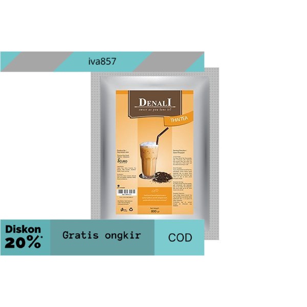 

PROMO Denali thai tea powder 800 gram GRATIS ONGKIR