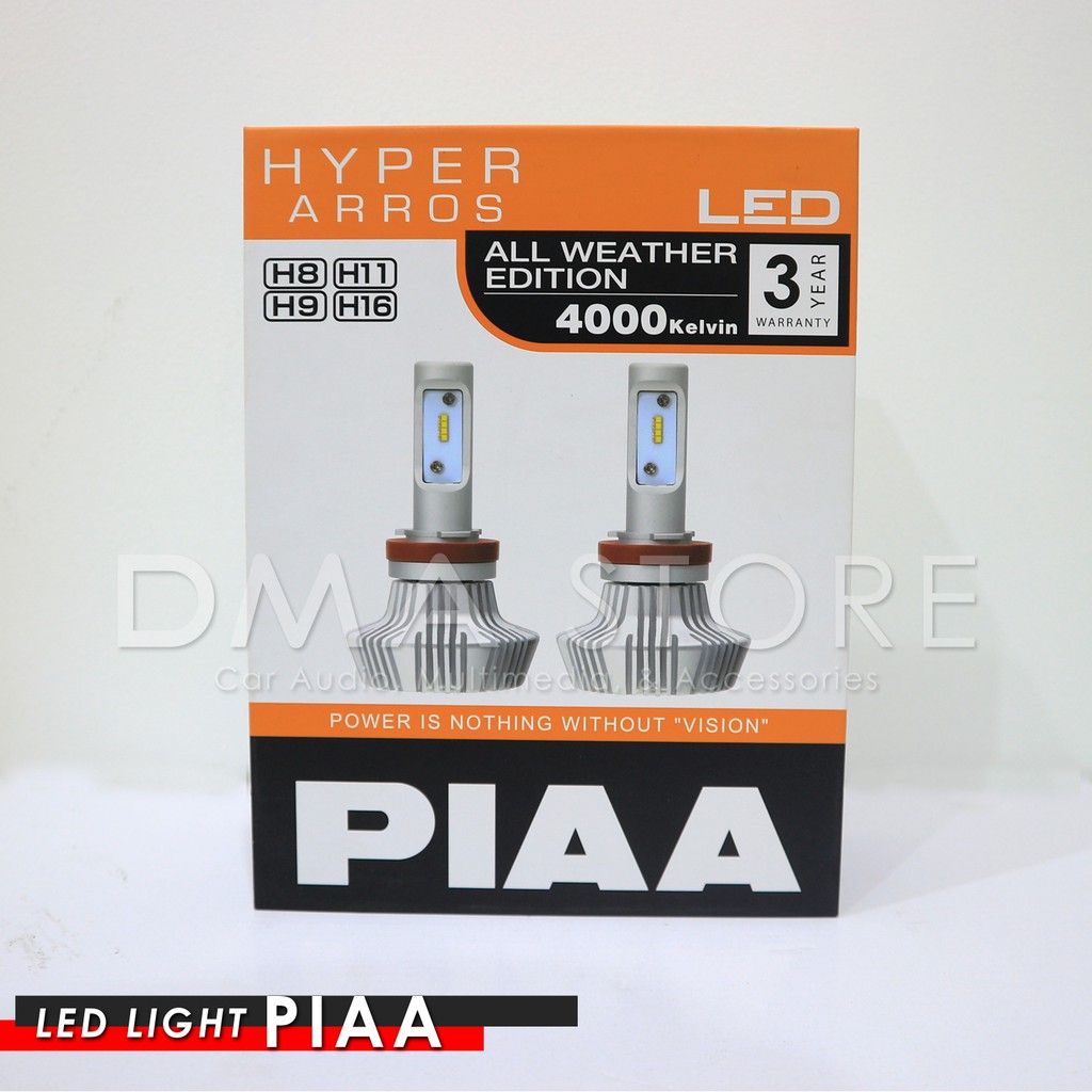 PIAA LED Hyper Arros Lampu LED Mobil 4000K H8/H11/H9/H16 100% Asli