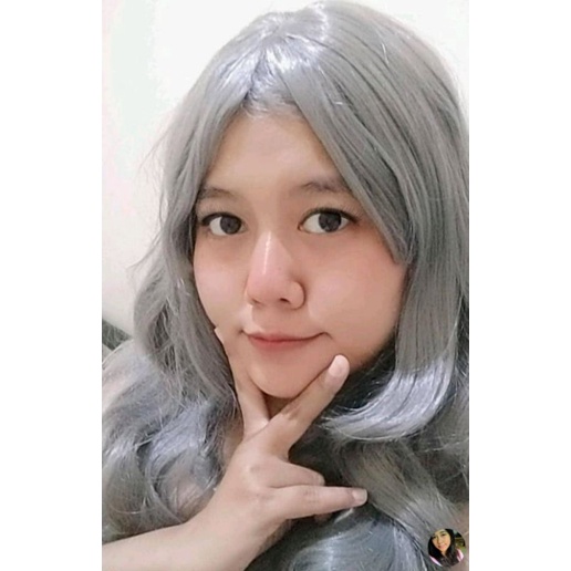 SH8 Wig Rambut Palsu Model Wavy 65cm Hair Clip Gelombang Ikal Blonde Curly Hairclip Rambut Palsu Fynha Mirip Rambut Asli Hitam