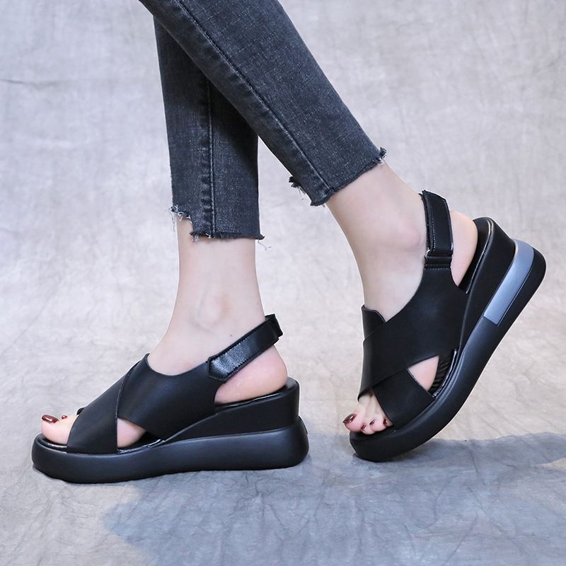 COD Sneakersdaily M60 Sepatu Sandal Wanita Wedges Korean Style Elegant