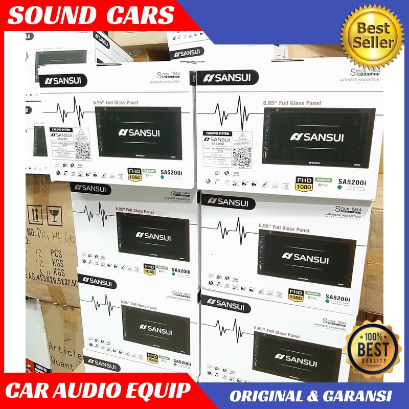 Tape Mobil SANSUI SA-5200i AUTOLINK iPHONE dan ANDROID SANSUI SA 5200i Best Quality Garansi