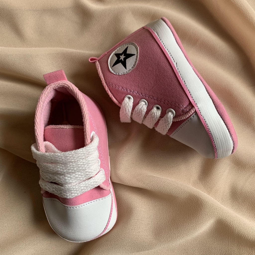 SEPATU PREWALKER BAYI PEREMPUAN CONV ALL STAR TERBARU TERLARIS SEPATU MERANGKAK ANAK TERMURAH Sepatu Anak Laki Sepatu Bayi Prewalker Shoes 0-18 bulan Import sepatu anak bayi prewalker bayi gendong dan belajar jalan sepatu baby UNISEX ALLSTAR Prewalker