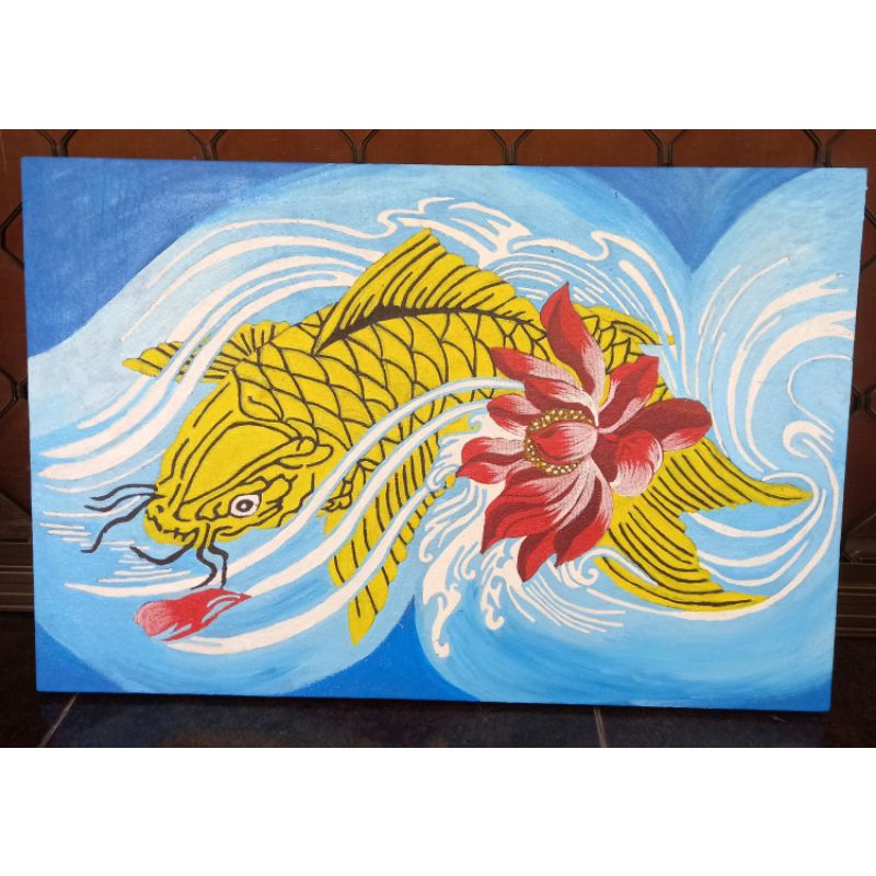 Lukisan kanvas ikan 002