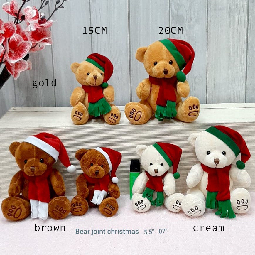 Boneka Natal Teddy Bear Souvenir merry christmas gereja Boneka Natal Teddy Bear Souvenir merry christmas gereja