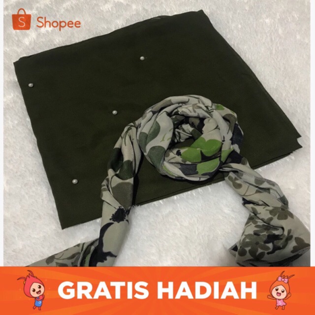 

BELLA MUTIARA, Buy1 Get1 FREE GIFT SCARF (14Warna, PilihanMU tulis diNOTE ya)