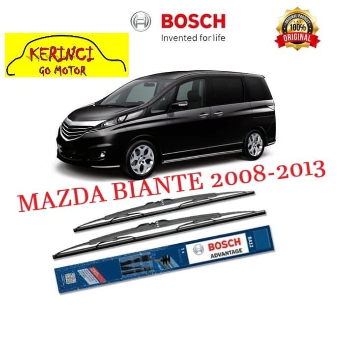 WIPER MAZDA BIANTE 2008-2019 BOSCH ADVANTAGE 26&quot; &amp; 14&quot; SEPASANG WIPER