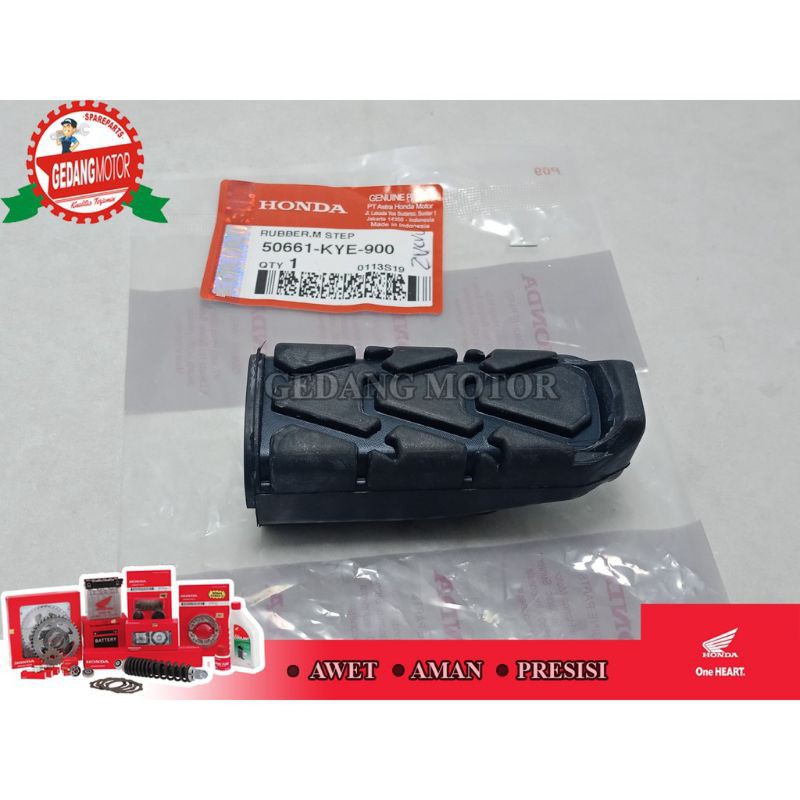 KARET FOOTSTEP DEPAN SONIC 150R MEGAPRO MONOSHOCK SUPRA GTR 150 ASLI ORIGINAL AHM