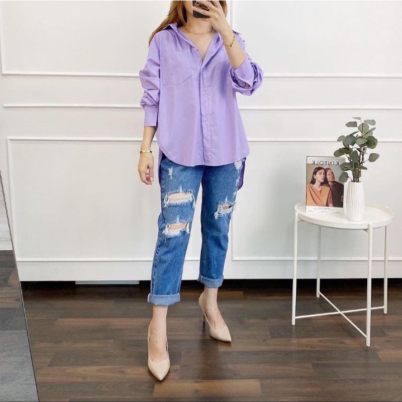 Cora Back Slit Shirt