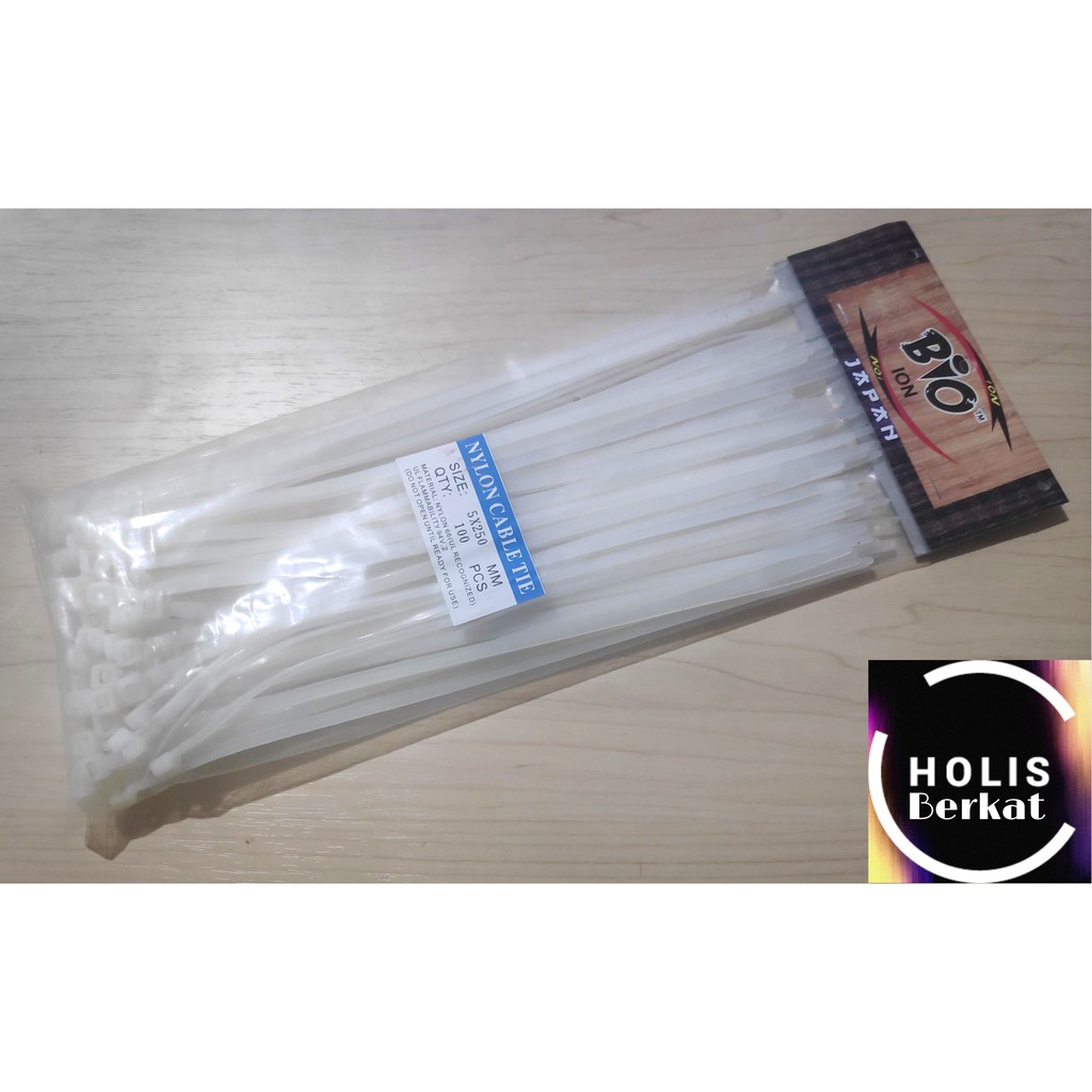 Kabel Ties/Kabel Tis/ Cable Tie 25 cm Lebar 5mm Isi 100 pcs BIO ION