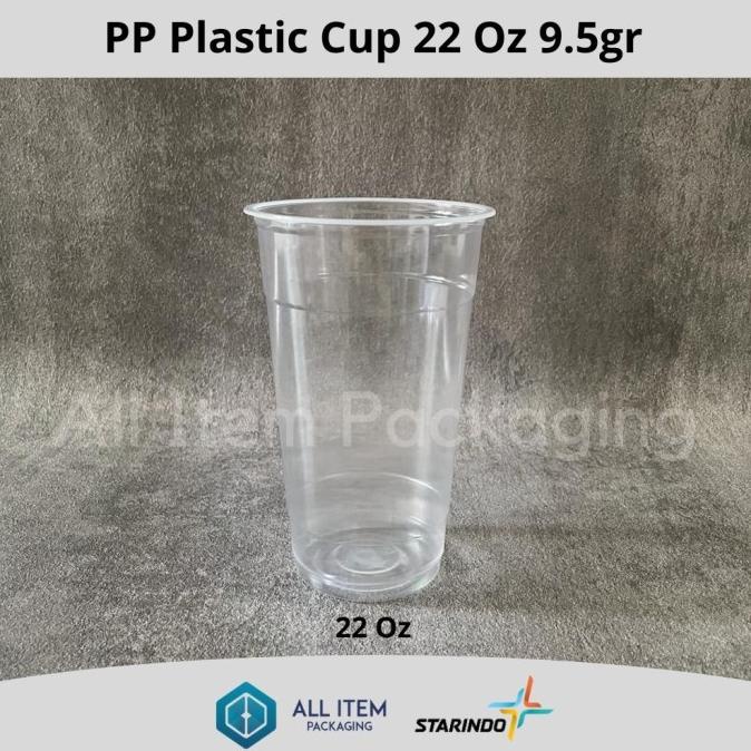 ```````] STARINDO Cup Tebal / Gelas Plastik PP / PP Cup / 22 Oz 9.5gr @50 Pcs