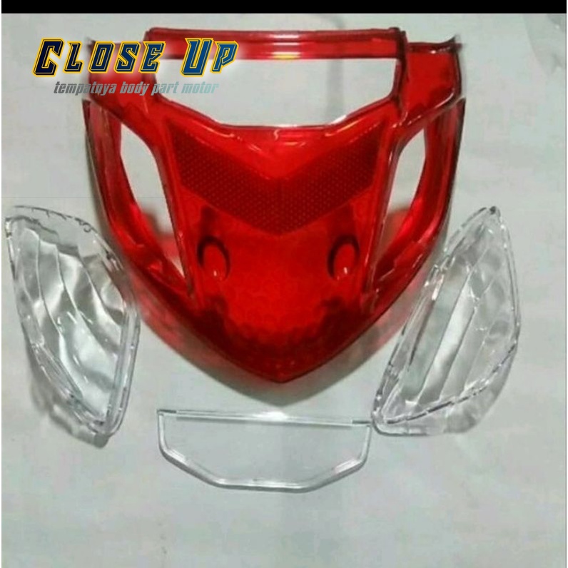 MIKA MICA KACA LAMPU STOP REM BELAKANG SUPRA FIT NEW FIT X FIT S MERAH PUTIH