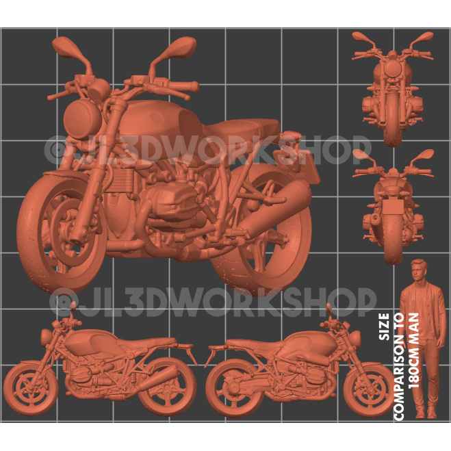 JL3D Motor Skala 1/64 BMW Motorrad R Nine-T / NineT / Nine T Pure 2019