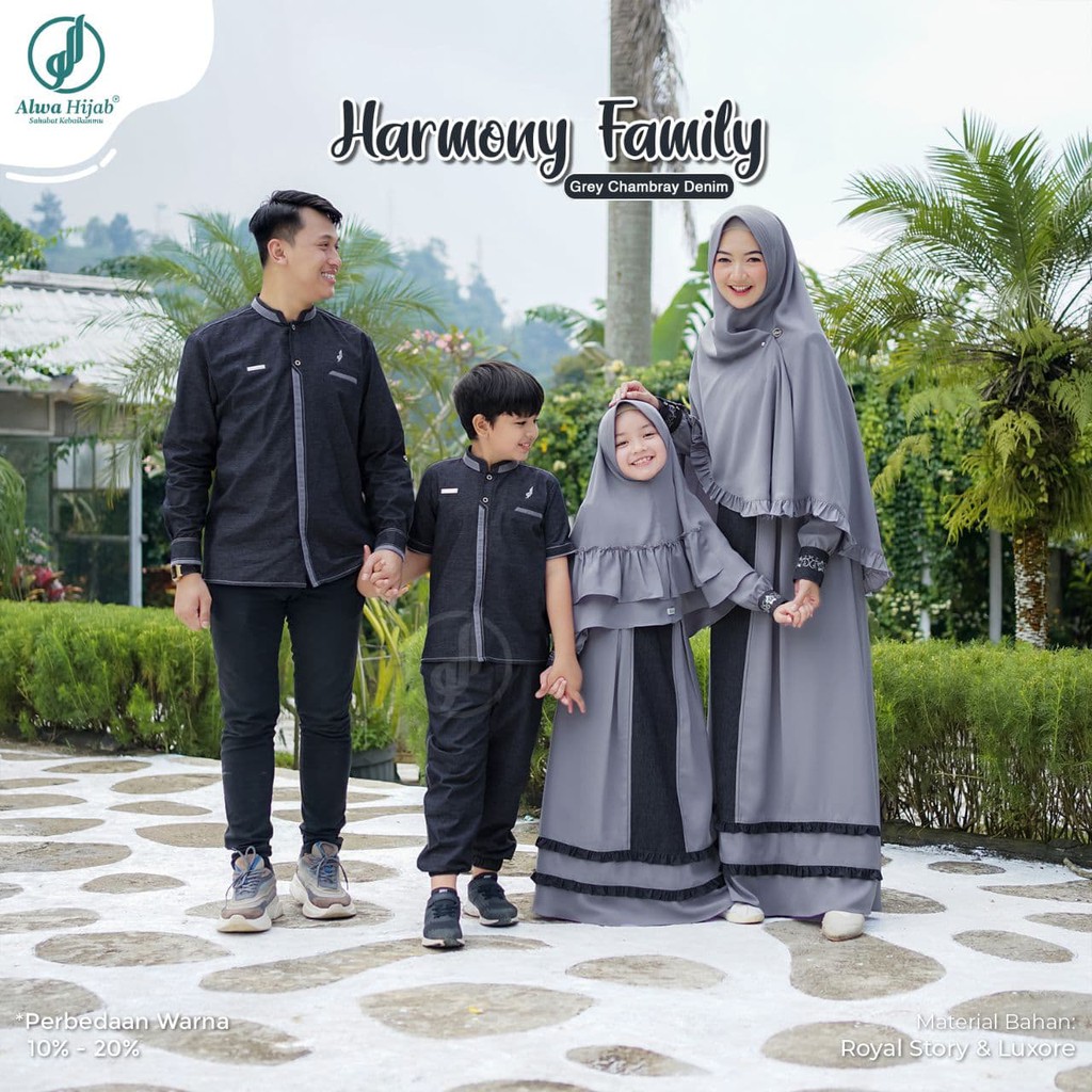 SARIMBIT HARMONY SERIES - Grey Chambray Denim original by ALWA HIJAB