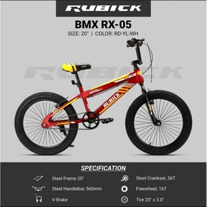 [EKA JAYA SEPEDA] Sepeda Anak Laki BMX 20 inch Cassini / Rubick Ban Jumbo