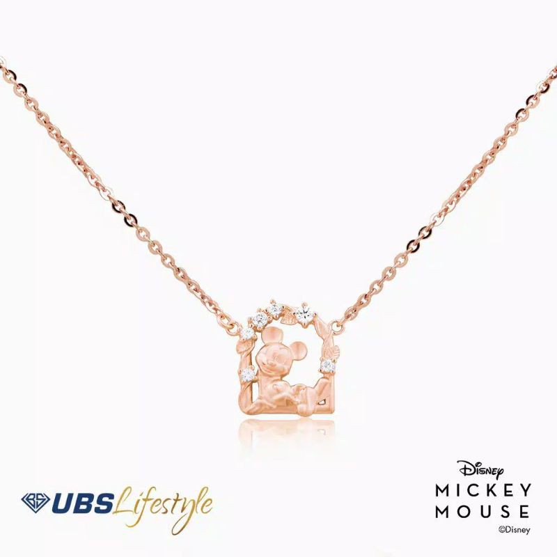 KALUNG EMAS UBS DISNEY MICKEY MOUSE - 750 ROSE GOLD - KKY0163