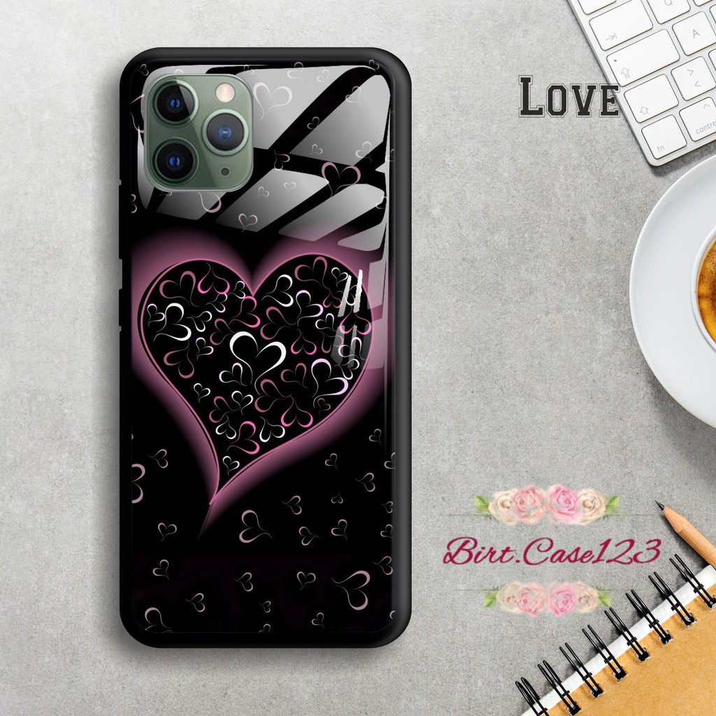 Back case glass LOVE Vivo Y91 Y17 Y12 Y15 Y93 Y95 Y81 Y83 Y71 Y53 y20 Y30 Y50 V17 Y11 y12i BC1510