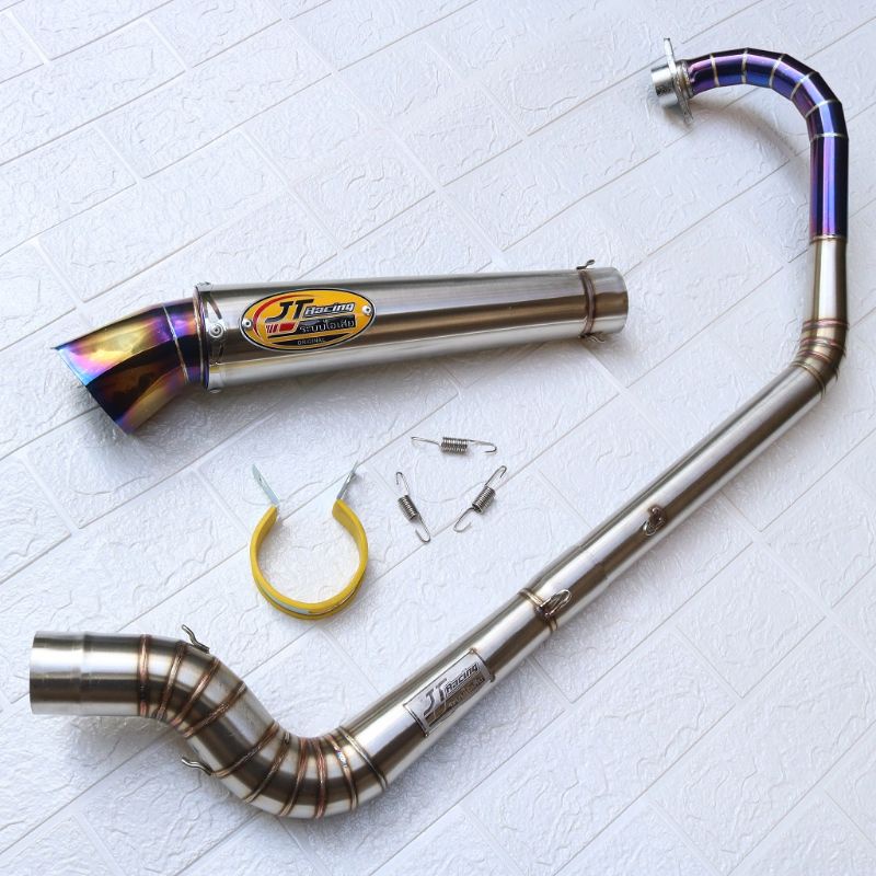 KNALPOT KANAN KOBRA STAINLEES JT RACING STEP STANDAR SATRIA FU VIXION OLD NEW CB150R MX DLL