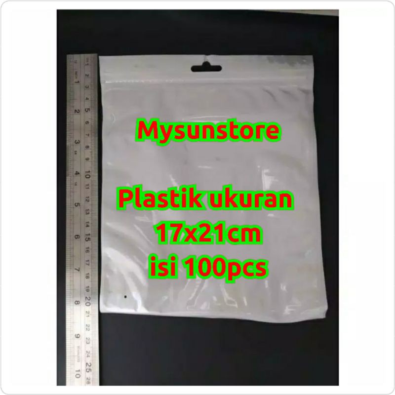 Plastik Klip 17x21 cm Aksesoris Ziplock Zipper  Zip Lock 17 x 21 cm Mysunstore