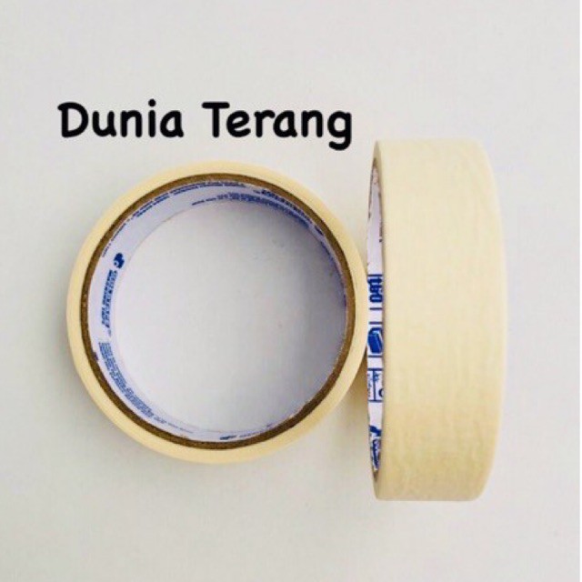 12PCS Isolasi Kertas 24 mm GOLDTAPE Putih - Masking Tape 1 in GOLD TAPE Solasi Cat Lakban Kertas